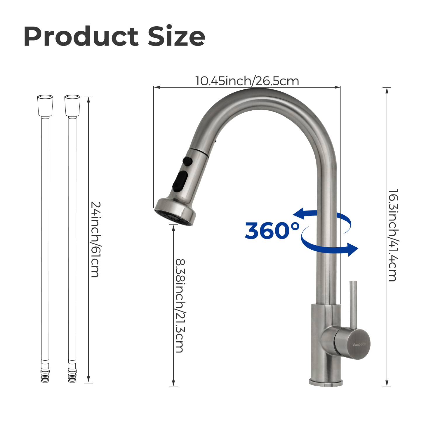 Stainless Steel Kitchen Pull-out Faucet