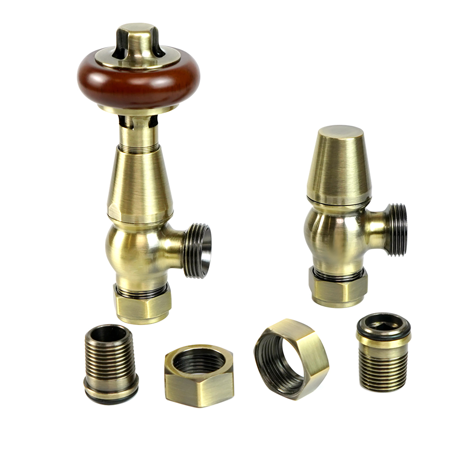 Polished Antique Brass Traditional Angled TRV