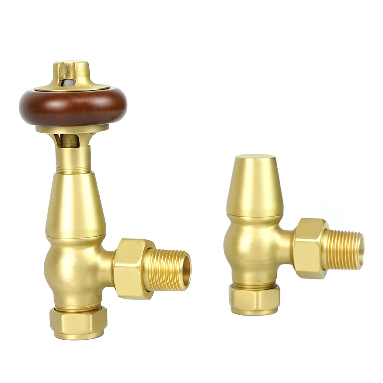 Brushed Brass Traditional Angled TRV