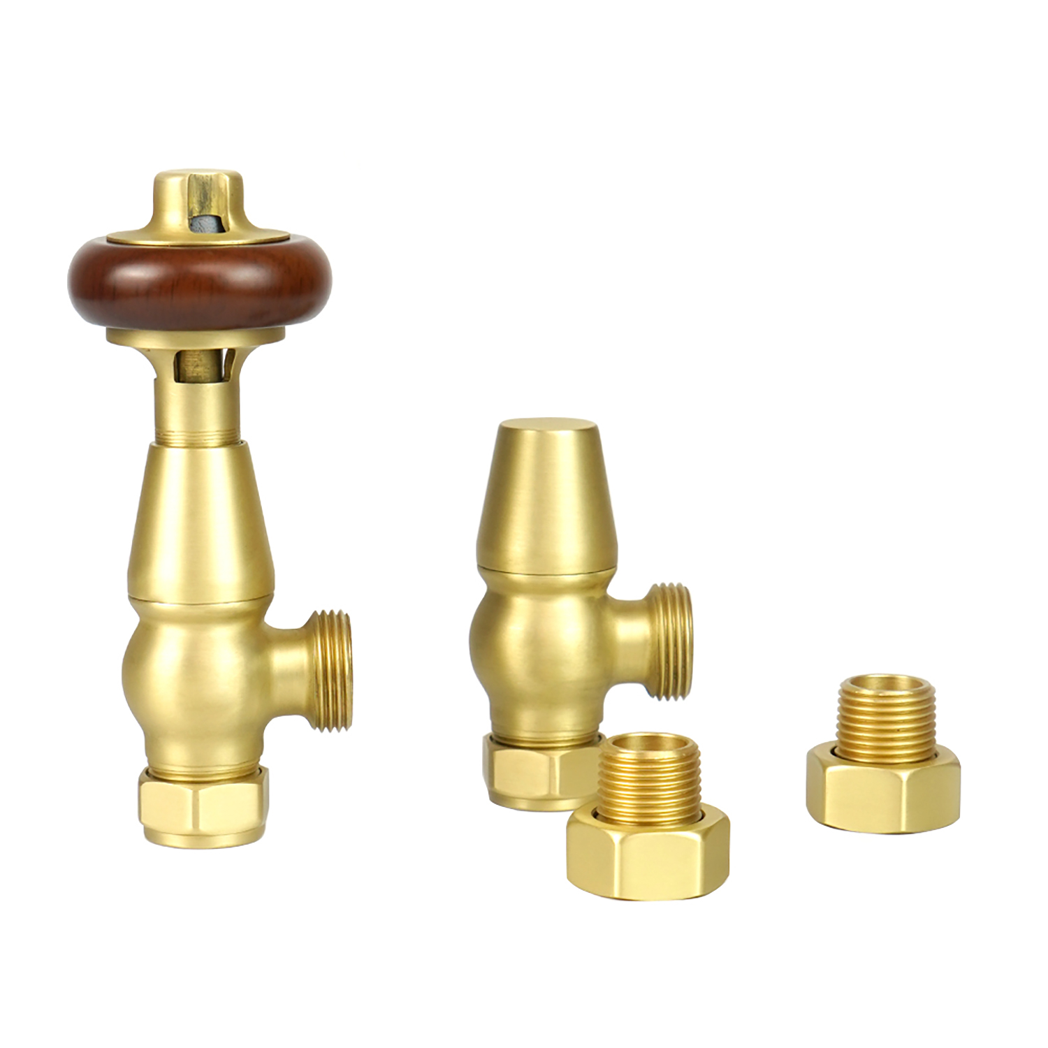 Brushed Brass Traditional Angled TRV
