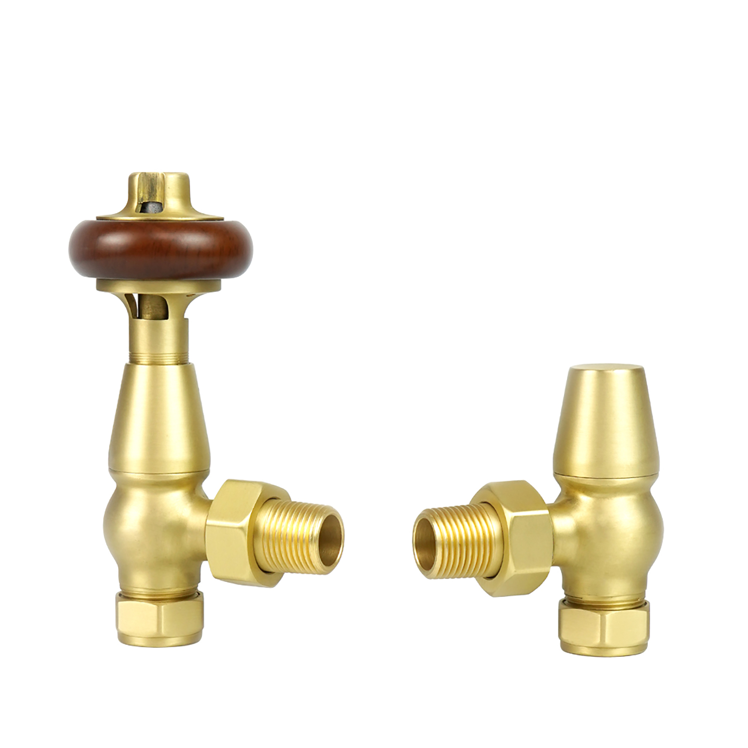 Brushed Brass Traditional Angled TRV