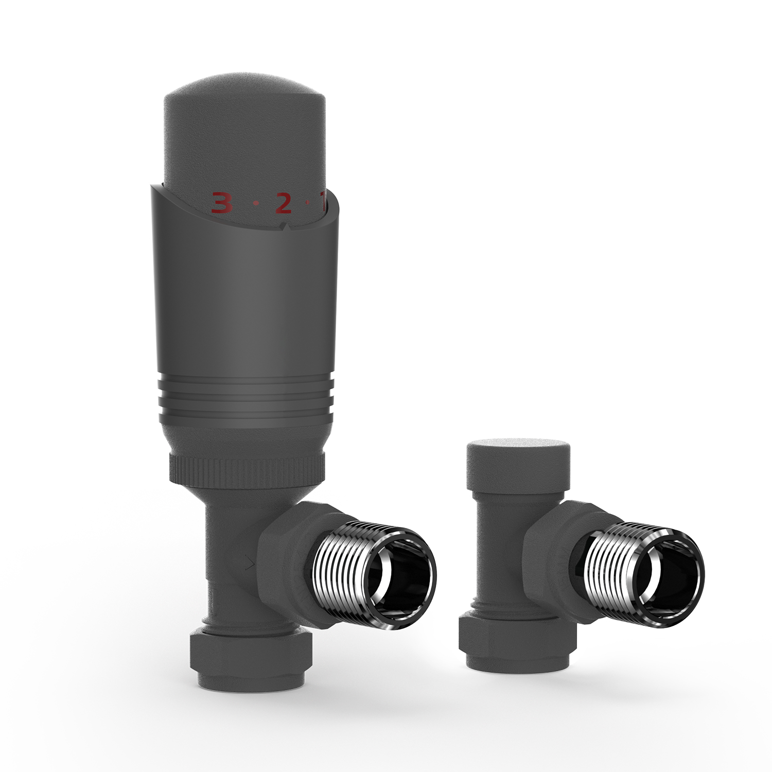 Anthracite Grey Angled TRV Set