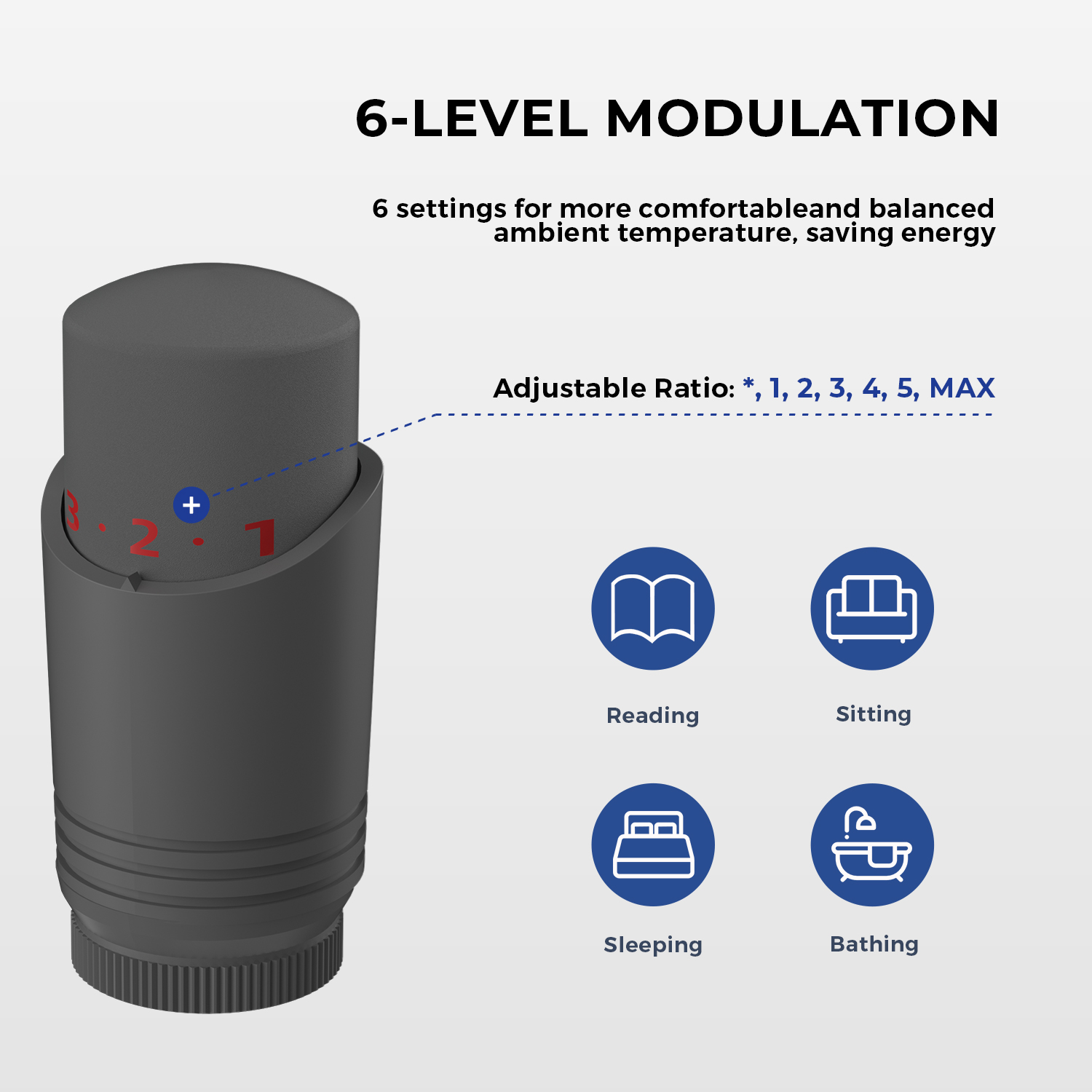 Anthracite Grey Angled TRV Set