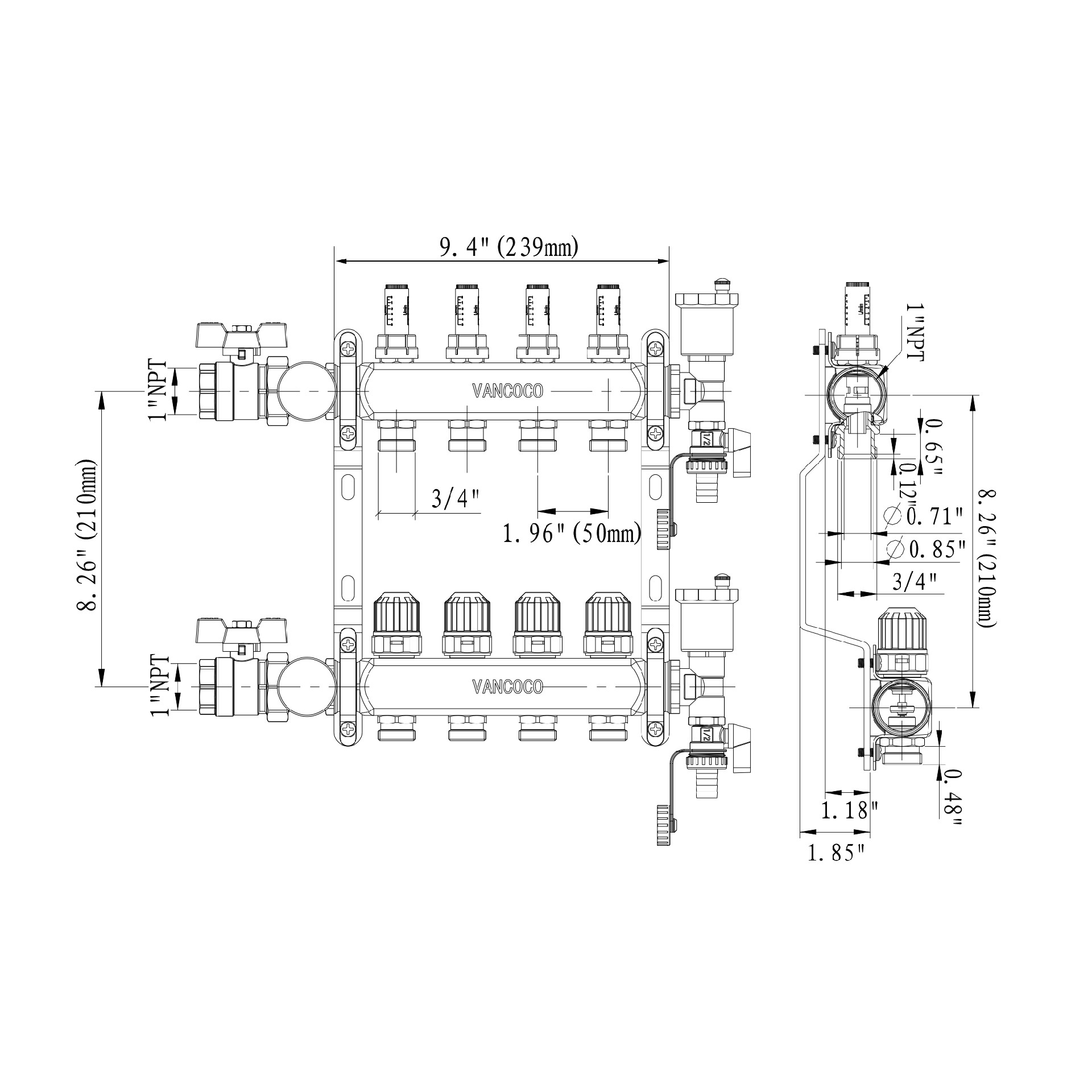 4 Way Heating Manifold
