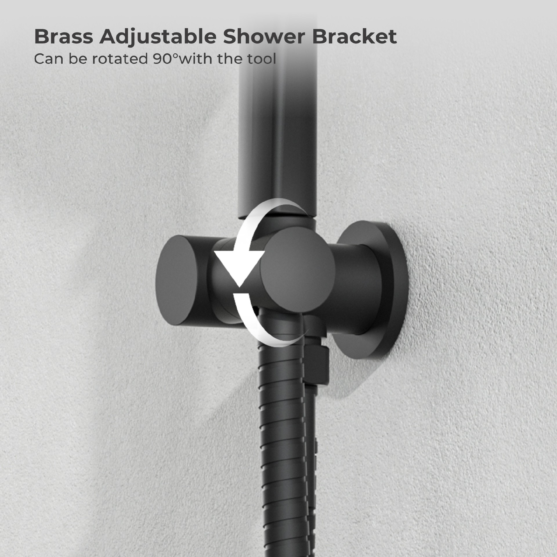Black Modern Rainfall Shower System