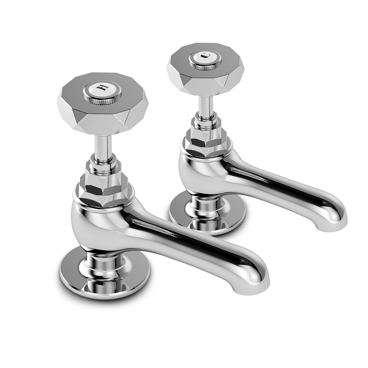 Victorian 1819 Diamond Handle Basin Tap