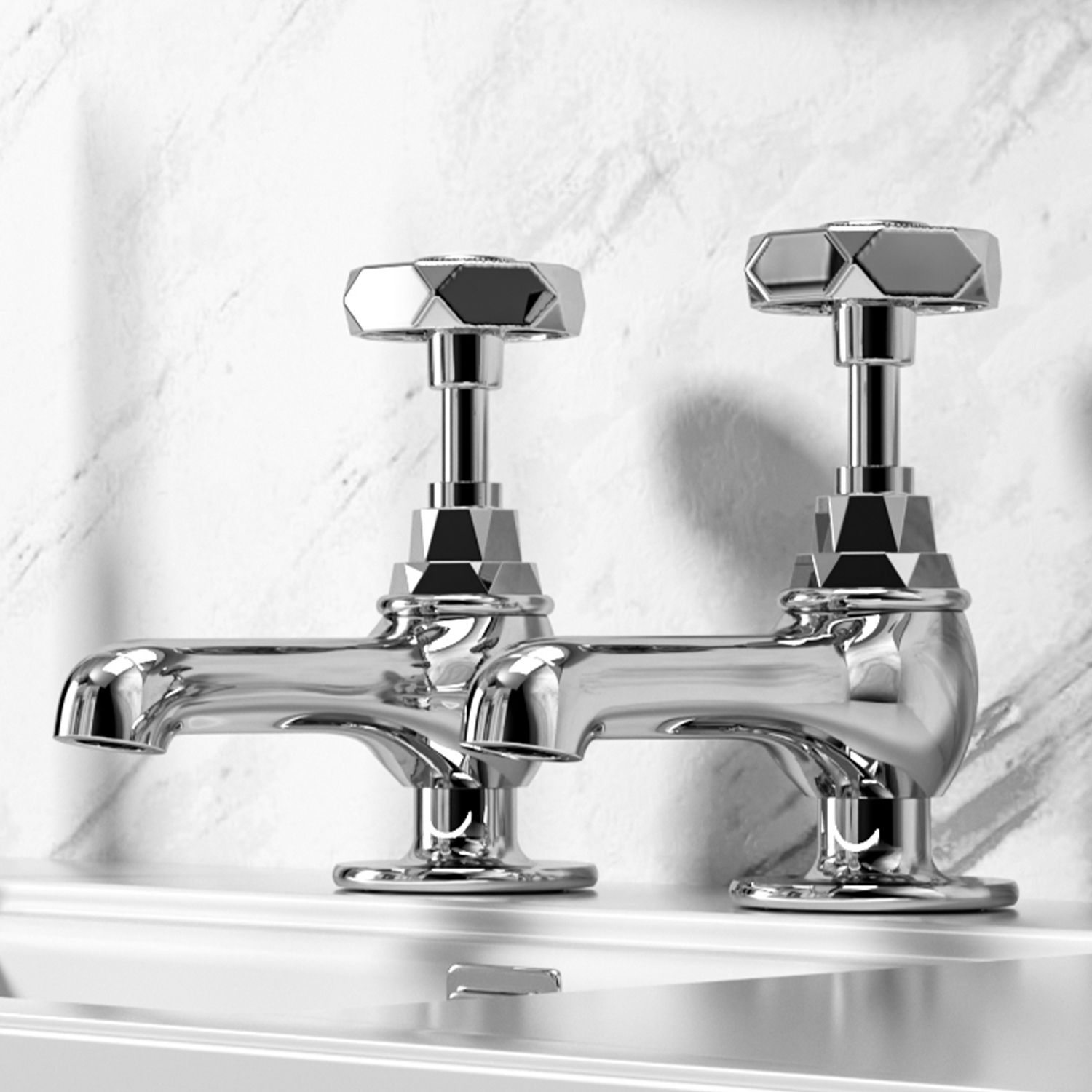 Victorian 1819 Diamond Handle Basin Tap