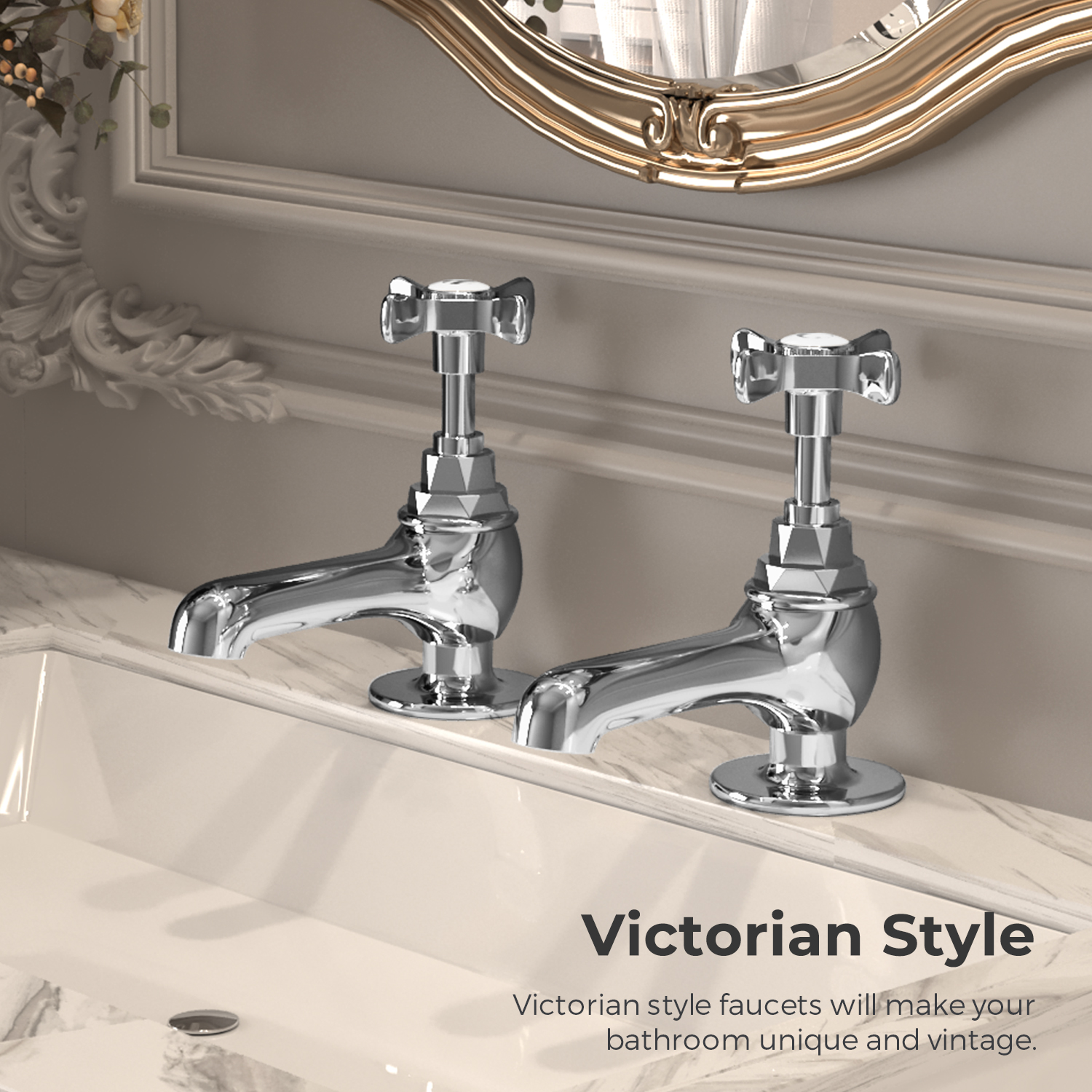 Victorian 1819  Cross Handle Basin Tap